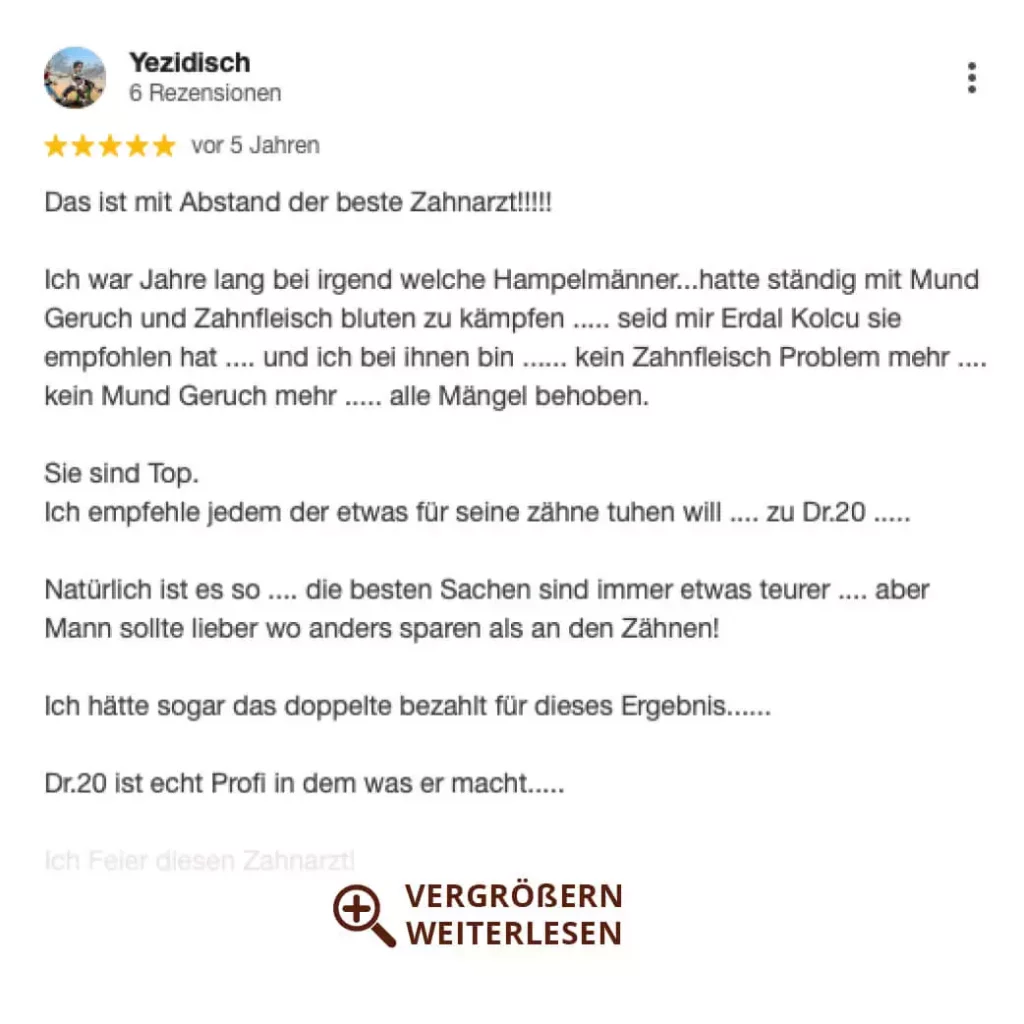 Dr. Zwanzig Bielefeld Zahnarzt Bewertung Rezension